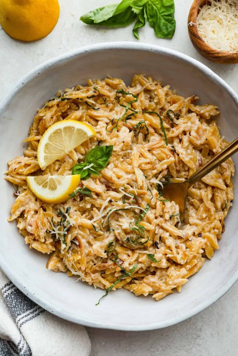 The BEST Creamy Lemon Orzo Recipe