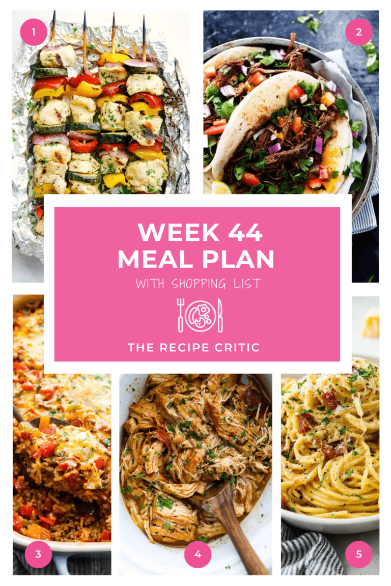 Weekly Meal Plan #44 | The Recipe Critic