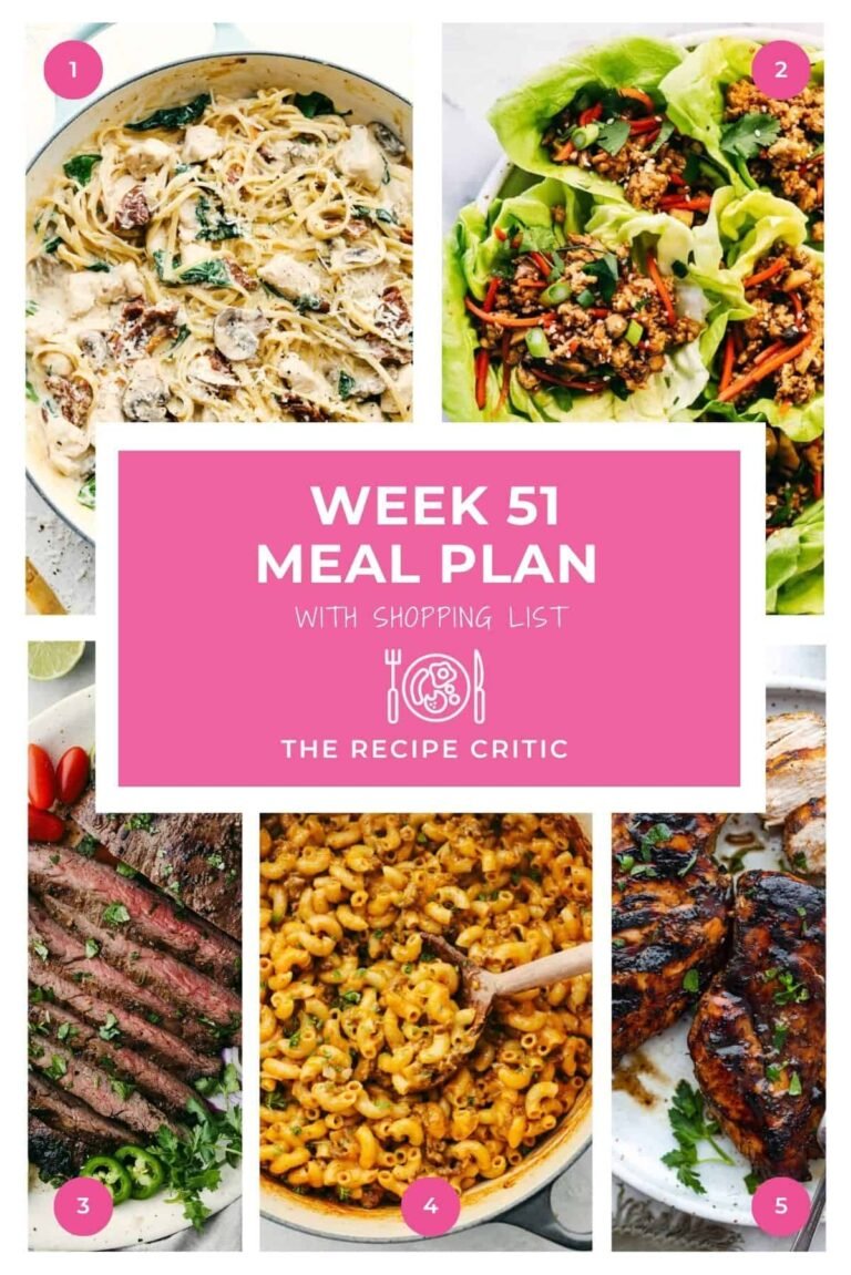Weekly Meal Plan #51 | The Recipe Critic