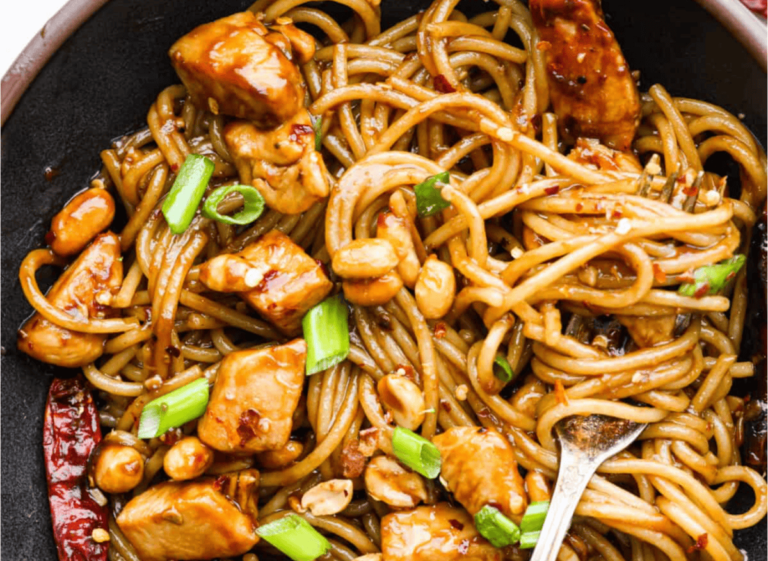 Spicy Kung Pao Chicken Noodles